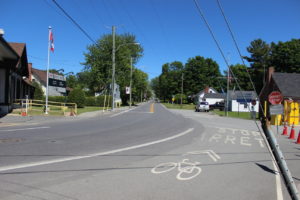 View down Rue Canusa